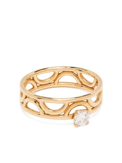Shop Loyal.e Paris 18kt Recycled Yellow Gold Amour Perpétuel Diamond Solitaire Ring
