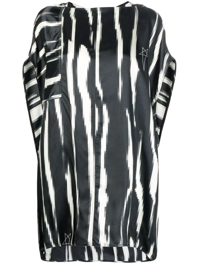 Shop Rick Owens Zebra-print Short-sleeved T-shirt In Black