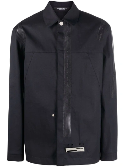 Shop A-cold-wall* Rubber-trim Shirt In Black