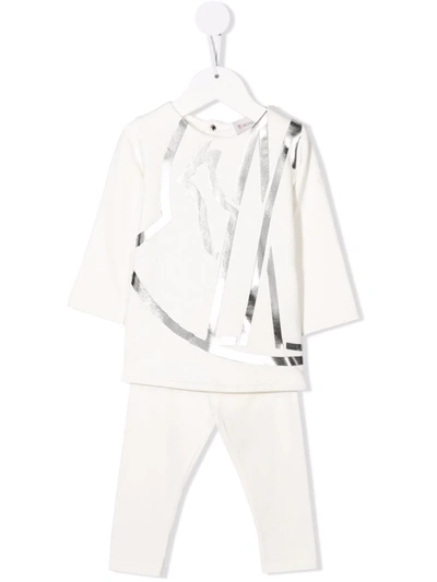 Shop Moncler Logo-printed Tracksuit In White