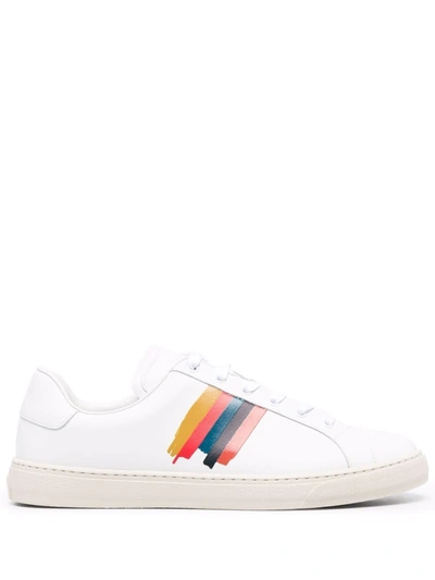 Paul Smith Side-stripe Low-top Sneakers In White