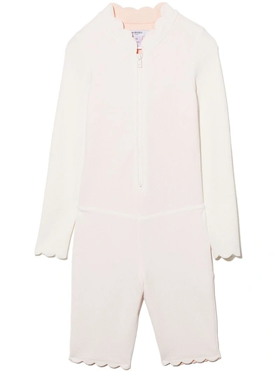 Shop Marysia Bumby Rashguard Jumpsuit In White
