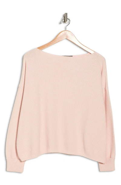 Shop French Connection Moss Stitch Mozart Sweater In Capri Blush