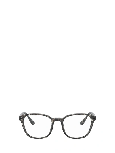 Shop Prada Pr 12wv Matte Grey Tortoise Glasses