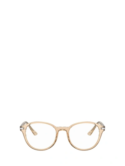 Shop Prada Pr 13wv Crystal Amber Glasses