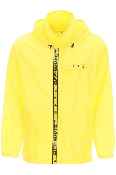 Merchandising bureau pegefinger Off-white Off White Rain Jacket With Logo In Yellow | ModeSens