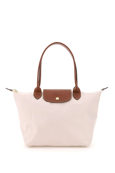 Shop Longchamp Small Le Pliage Shopping Bag In Carta (beige)