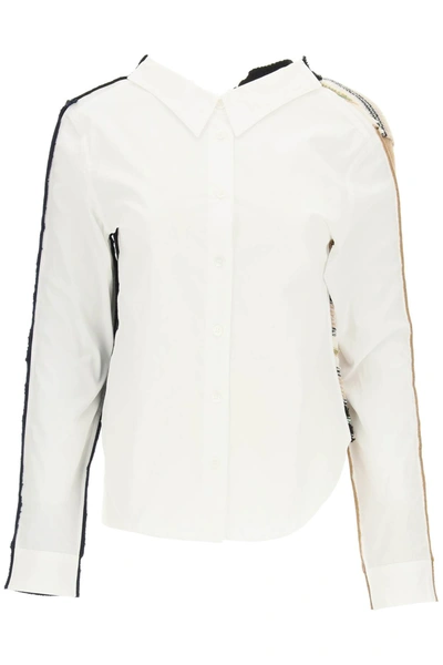 Shop Marni Hybrid Cardigan In Multicolor (white)