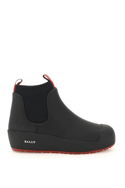 Shop Bally Cubrid Ankle Boots In Rubber-coated Leather In Black (black)
