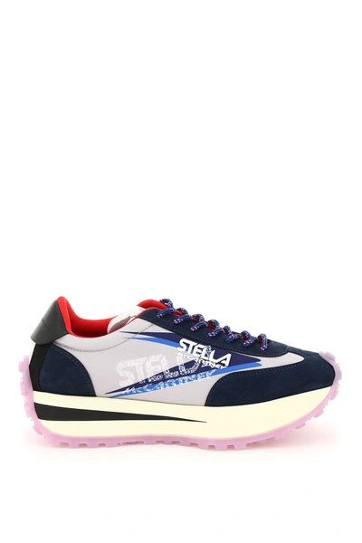 Shop Stella Mccartney Recycled Polyester Reclypse Sneakers In Multi Lilac (blue)