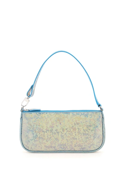 Shop By Far Holografic-effect Leather Rachel Bag In Disco Blue (blue)