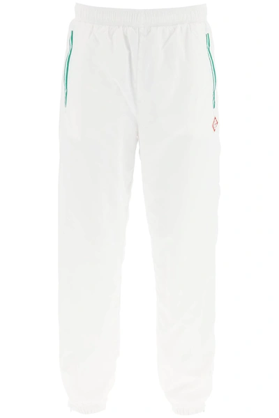 Shop Casablanca Joggers With Applications In Casa Sport (white)