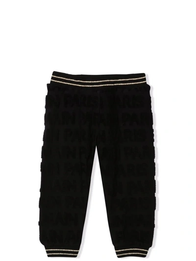 Shop Balmain Sport Trousers In Black