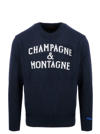 Shop Mc2 Saint Barth Champagne &amp; Montagne Weater In Blue