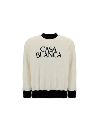 Shop Casablanca Sweater In Off White