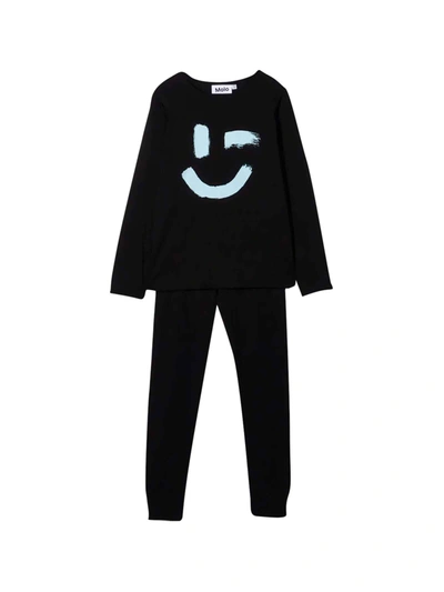 Shop Molo Kids Unisex Black Tracksuit In Nera