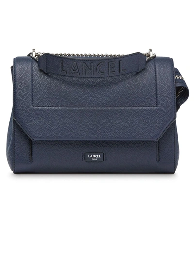 Shop Lancel Blue Leather Shoulder Bag