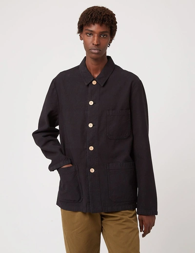 Shop Bhode Chore Jacket (wood Buttons) In Black