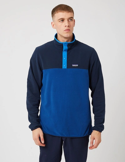 Shop Patagonia Micro D Snap-t Pullover In Blue
