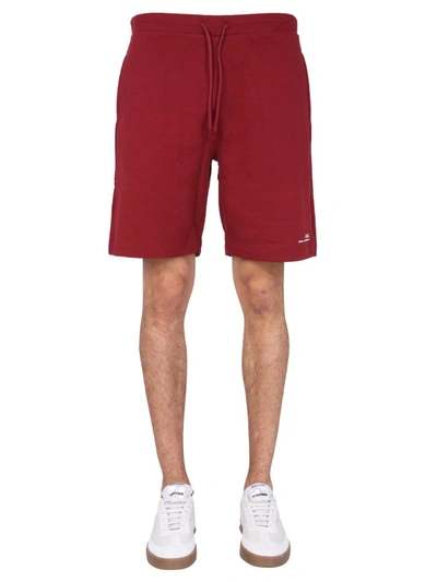 Shop Apc A.p.c. Item Drawstring Shorts In Red