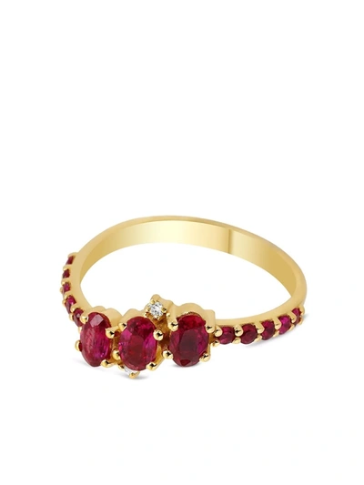 Shop Gfg Jewellery 18kt Yellow Gold Seraphina Ruby Ring