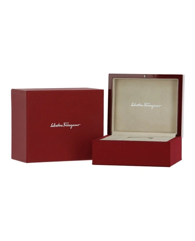 Shop Ferragamo Boxyz Leather Watch In Gold