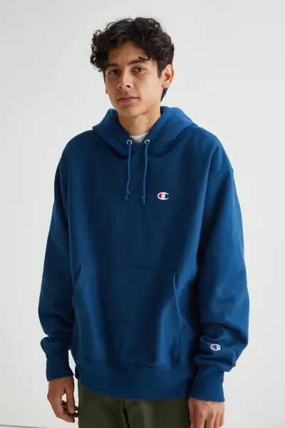 Shop Champion Reverse Weave Hoodie Sweatshirt In Dark Turquoise