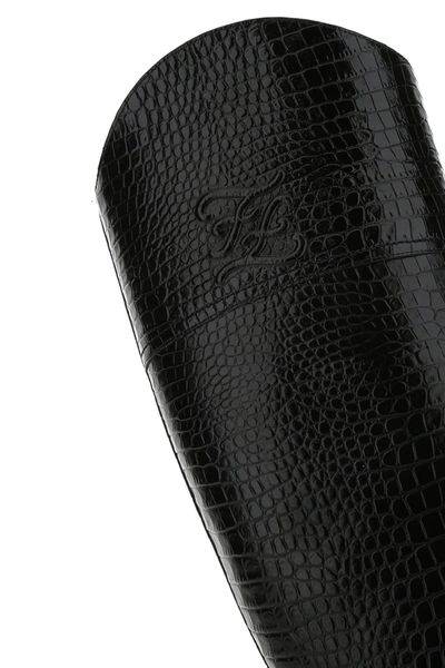 Shop Fendi Black Leather Boots Black  Donna 36