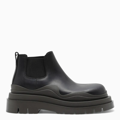 Shop Bottega Veneta Black/grey Tire Boots Low