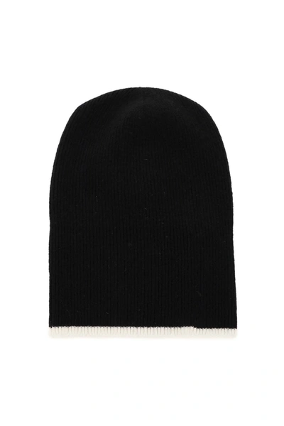 Shop Balmain Wool And Cashmere Beanie Hat In Mixed Colours
