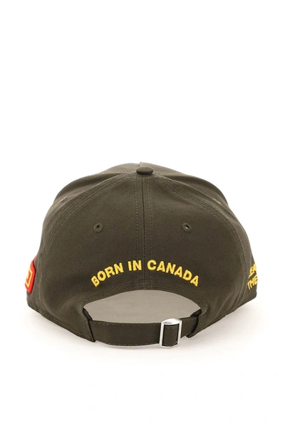 Dsquared2 Logo-patch Baseball Cap In Khaki