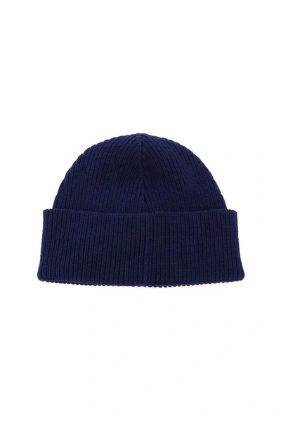 Shop Tommy Hilfiger Collection Alpaca Knit Beanie Hat In Blue