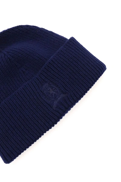 Shop Tommy Hilfiger Collection Alpaca Knit Beanie Hat In Blue