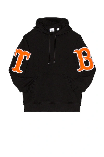 Shop Burberry Cash Hoodie In Black