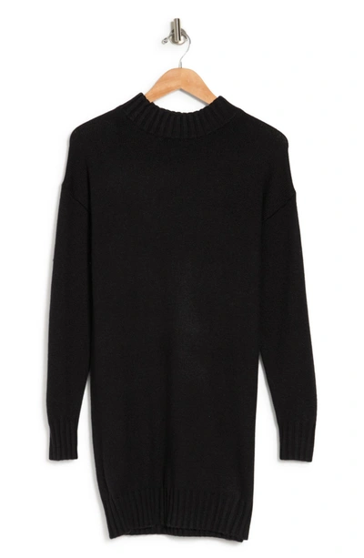 Shop Abound Mock Neck Sweater Dress In Black