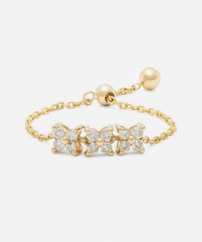 Shop Anissa Kermiche White Gold Bront Dore Diamond Chain Ring