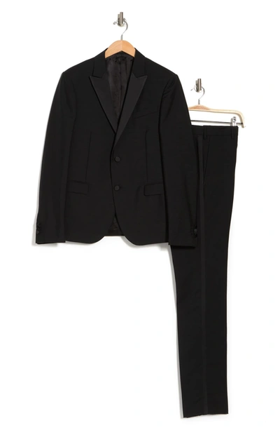 Shop Valentino Abiti Classic Notched Collar Suit In Nero