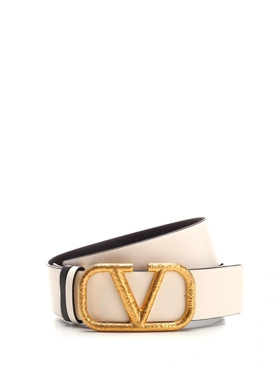 Shop Valentino Vlogo Buckle Reversible Belt In Multi