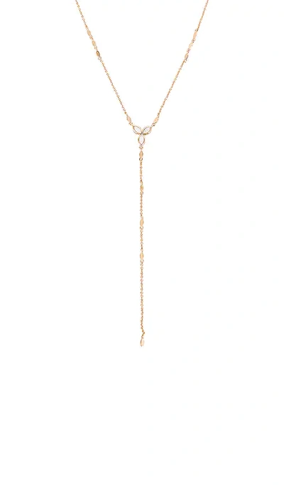 Shop Lili Claspe Flora Lariat Necklace In White Opal