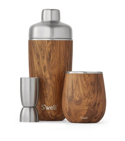 Swell Teakwood Shaker Set with Jigger - Bespoke Bar L.A.