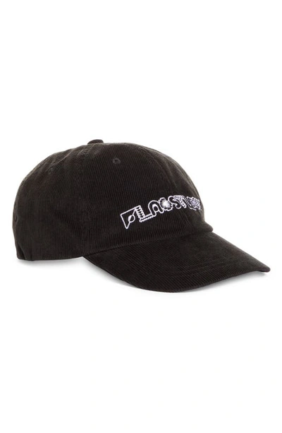 Shop Flagstuff Embroidered Logo Corduroy Baseball Cap In Black