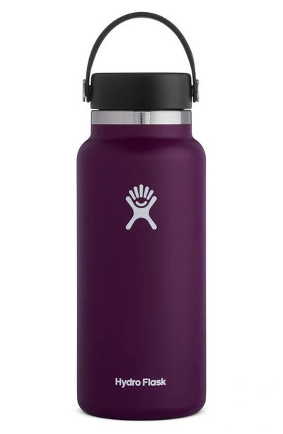 Shop Hydro Flask 32-ounce Wide Mouth Cap Bottle In Eggplant