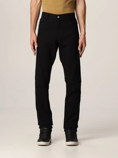 Shop Armani Exchange Denim Jeans With Rear Logo In Black