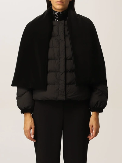 Shop Emporio Armani Reversible  Down Jacket In Quilted And Padded Nylon In Black