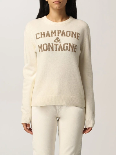 Mc2 Saint Barth Champagne E Montagne Intarsia Jumper In White | ModeSens