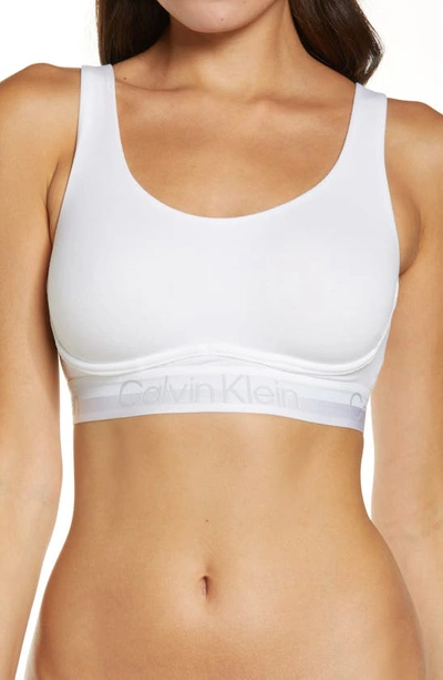 Modern Structure Unlined Bralette In White