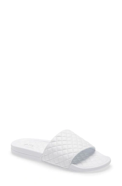 Shop Apl Athletic Propulsion Labs Lusso Quilted Slide Sandal In White