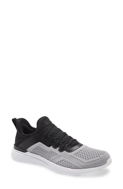 Shop Apl Athletic Propulsion Labs Techloom Tracer Knit Training Shoe In Cement / Black / White