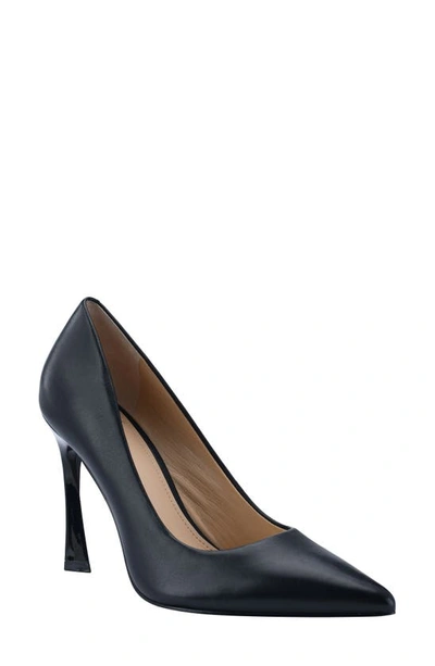 Shop Marc Fisher Ltd Sassie Pointed Toe Pump In Black Leather