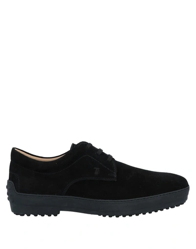 Shop Tod's Man Lace-up Shoes Black Size 9 Leather